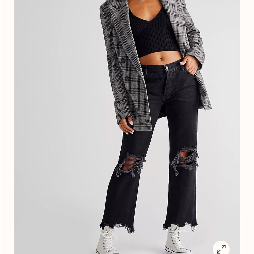 Free people Maggie Mid-Rise Straight-Leg Jeans